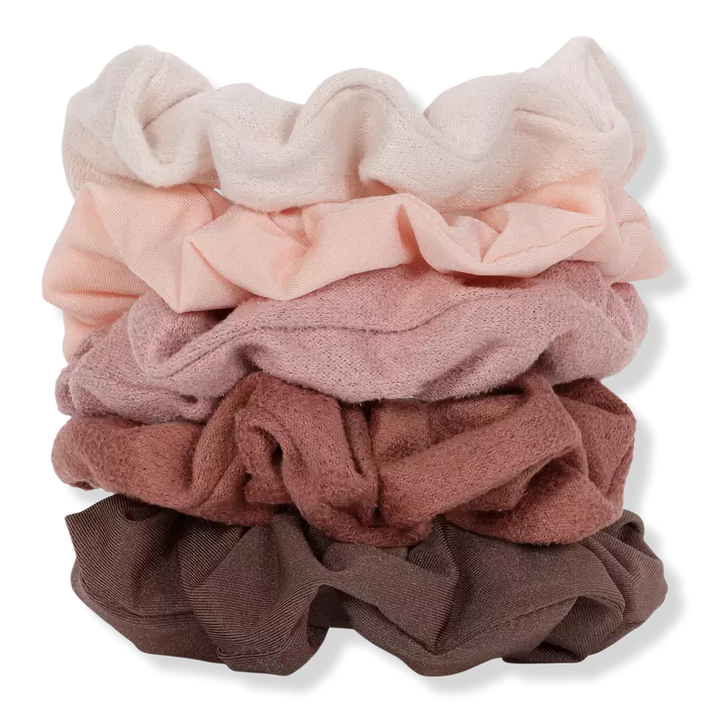 KITSCH | Assorted Textured Scrunchies 5pc Set