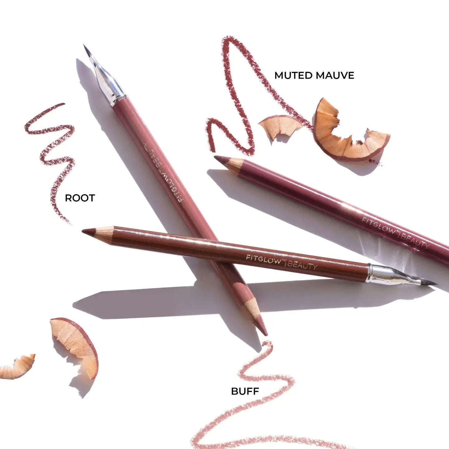 Vegan Lip Liner Pencil + Blending Brush - 3 Piece Set | FIT GLOW