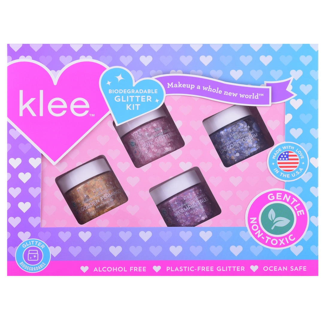 KLEE NATURALS | Mermaid Paradise Biodegradable Glitter Gel 4 pc Set