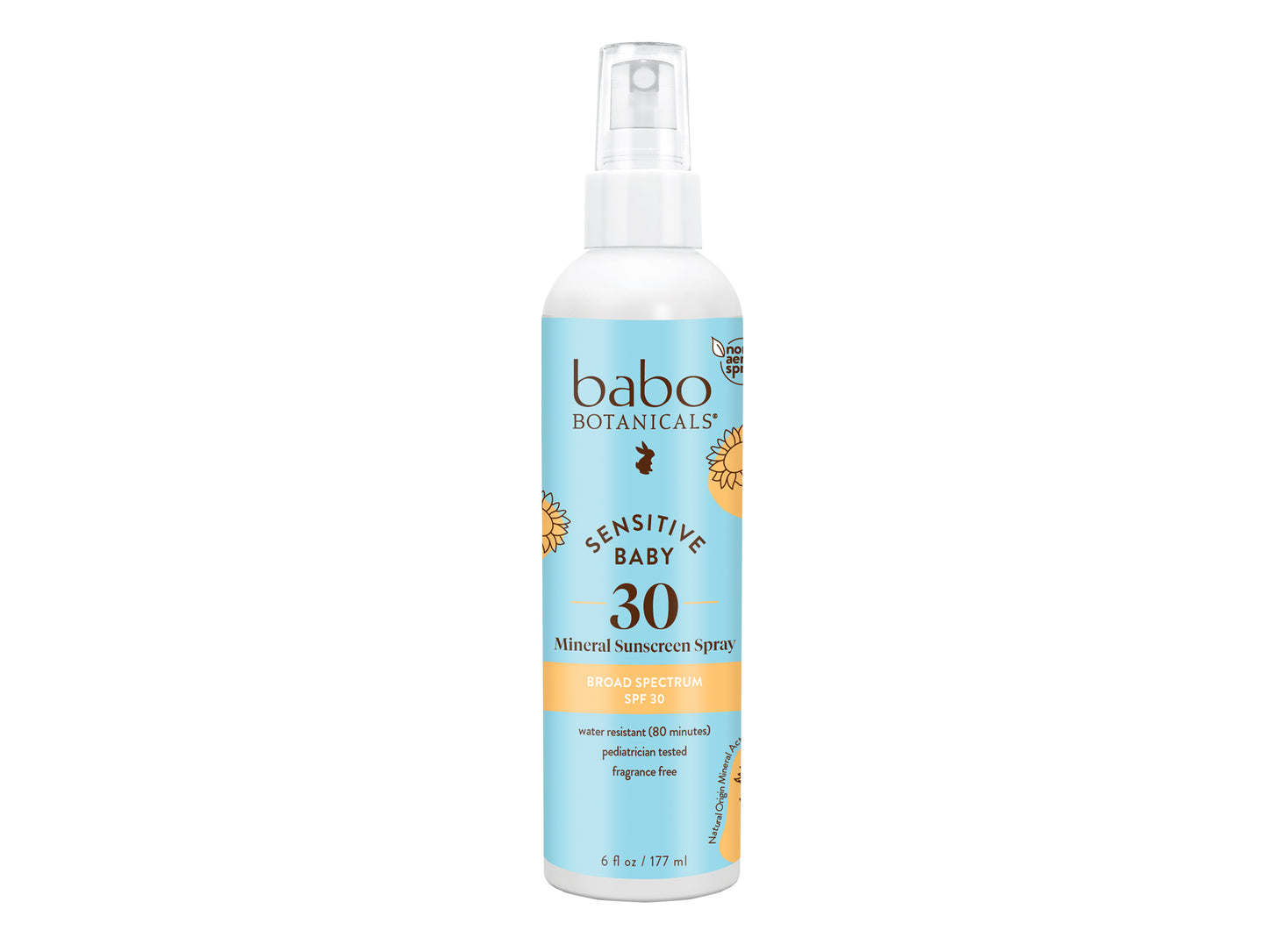 Sensitive Baby Mineral Sunscreen Spray SPF 30 | BABO BOTANICALS