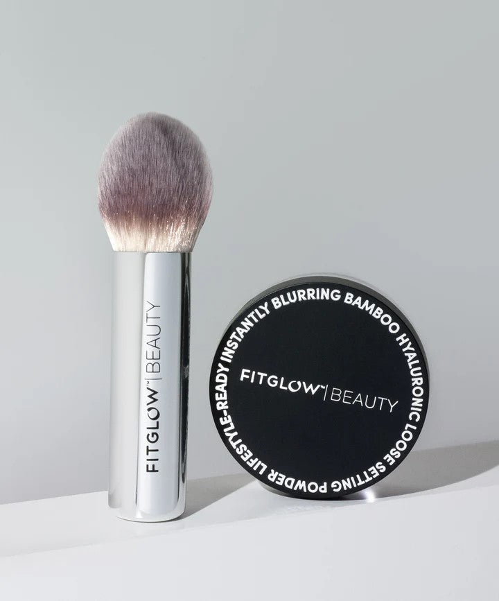 Bamboo Hyaluronic Loose Setting Powder + Brush Duo | FITGLOW BEAUTY