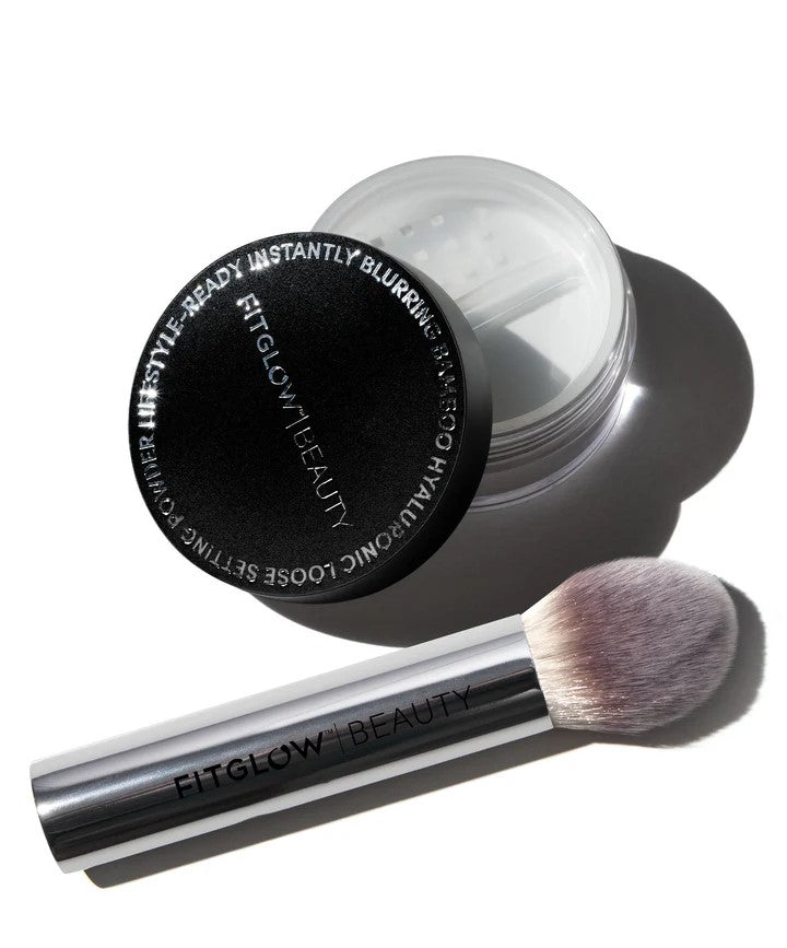 Bamboo Hyaluronic Loose Setting Powder + Brush Duo | FITGLOW BEAUTY