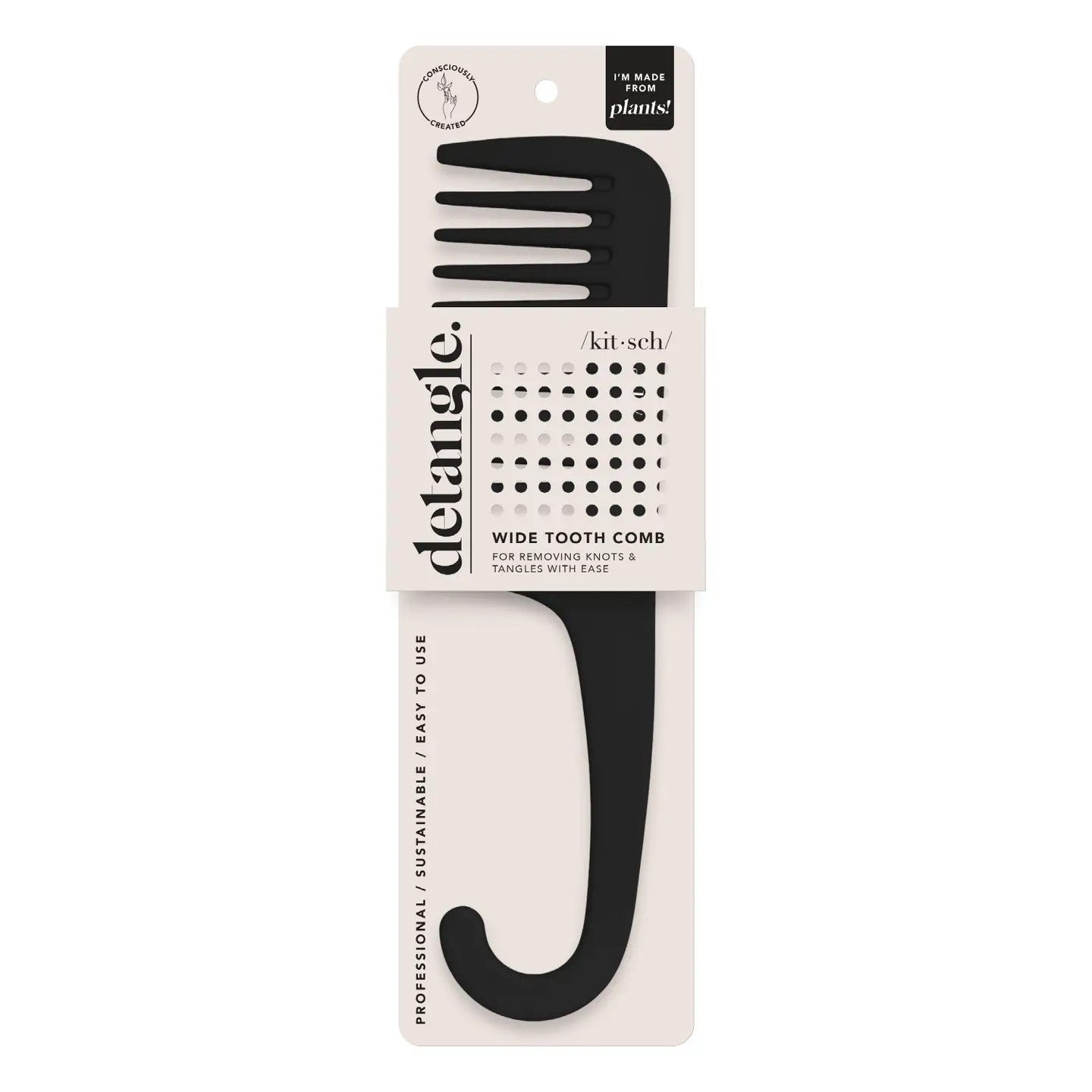 KITSCH | Wide Tooth Comb in Recycled Plastic