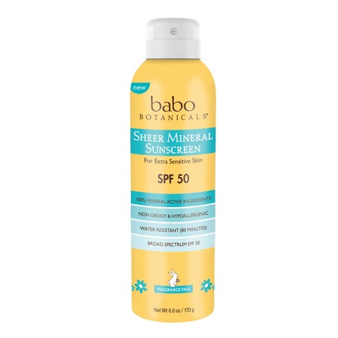 BABO BOTANICALS | Sheer Mineral Sunscreen Spray SPF 50