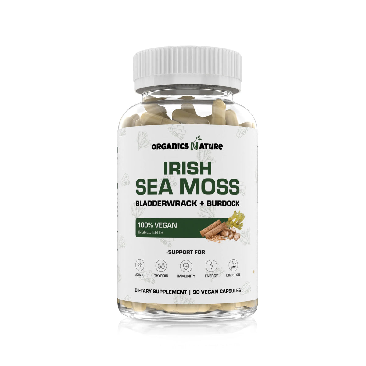 ORGANIC SEA MOSS  Organic Sea Moss With Bladderwrack and Burdock Root –  ROOTS the Beauty Underground