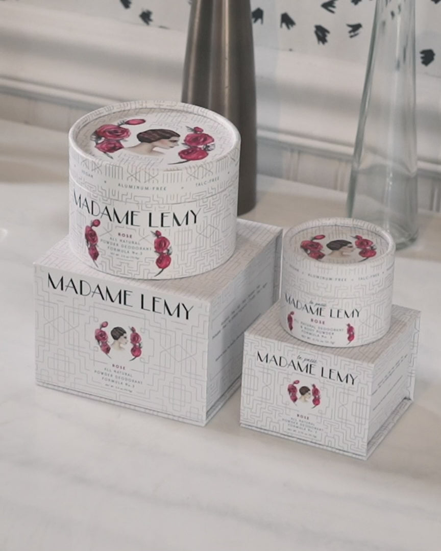 Load and play video in Gallery viewer, MADAME LEMY | Le Petit Deodorant, Body Powder &amp;amp; Dry Shampoo - Rose
