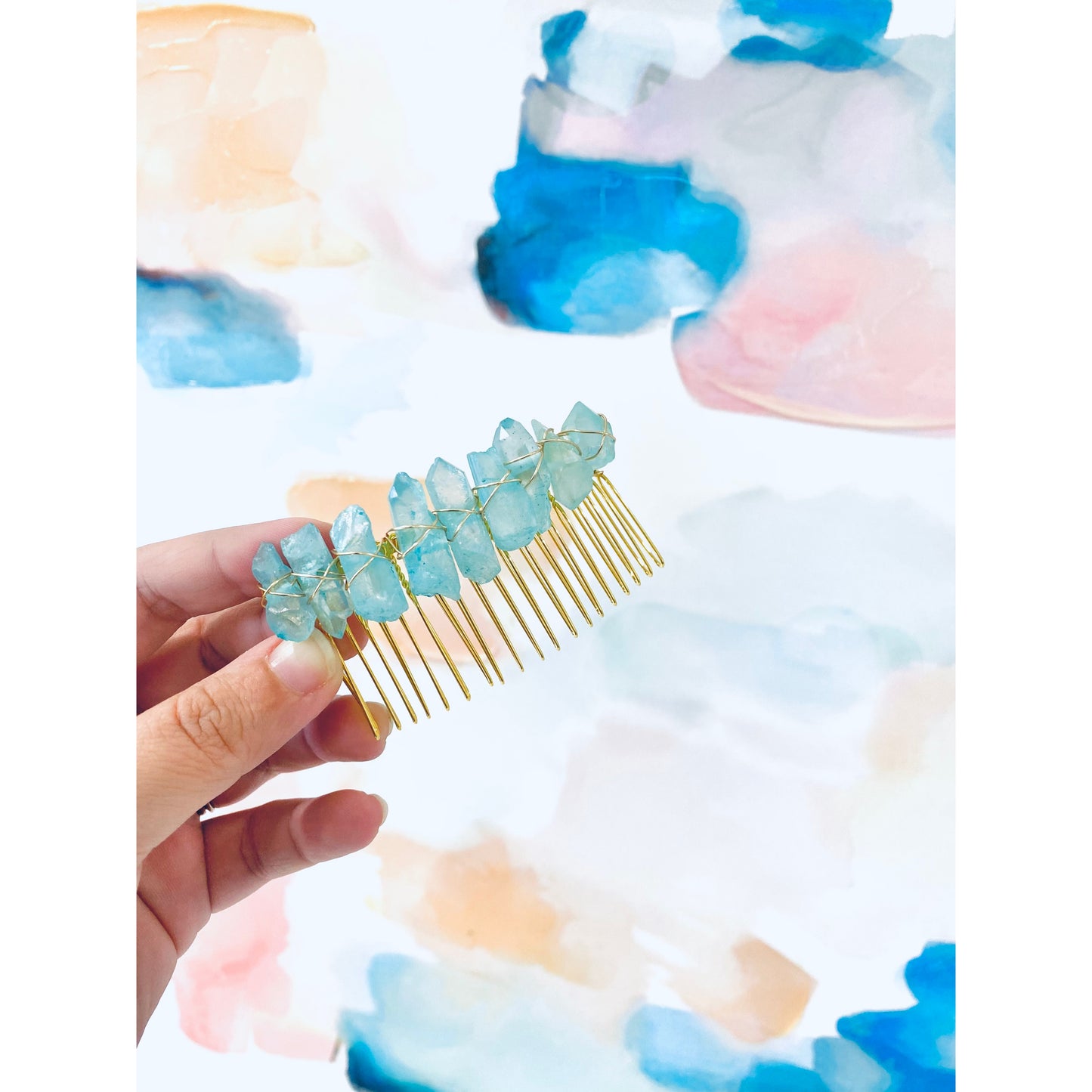 SPARKLING LILAC | Quartz Hair Comb