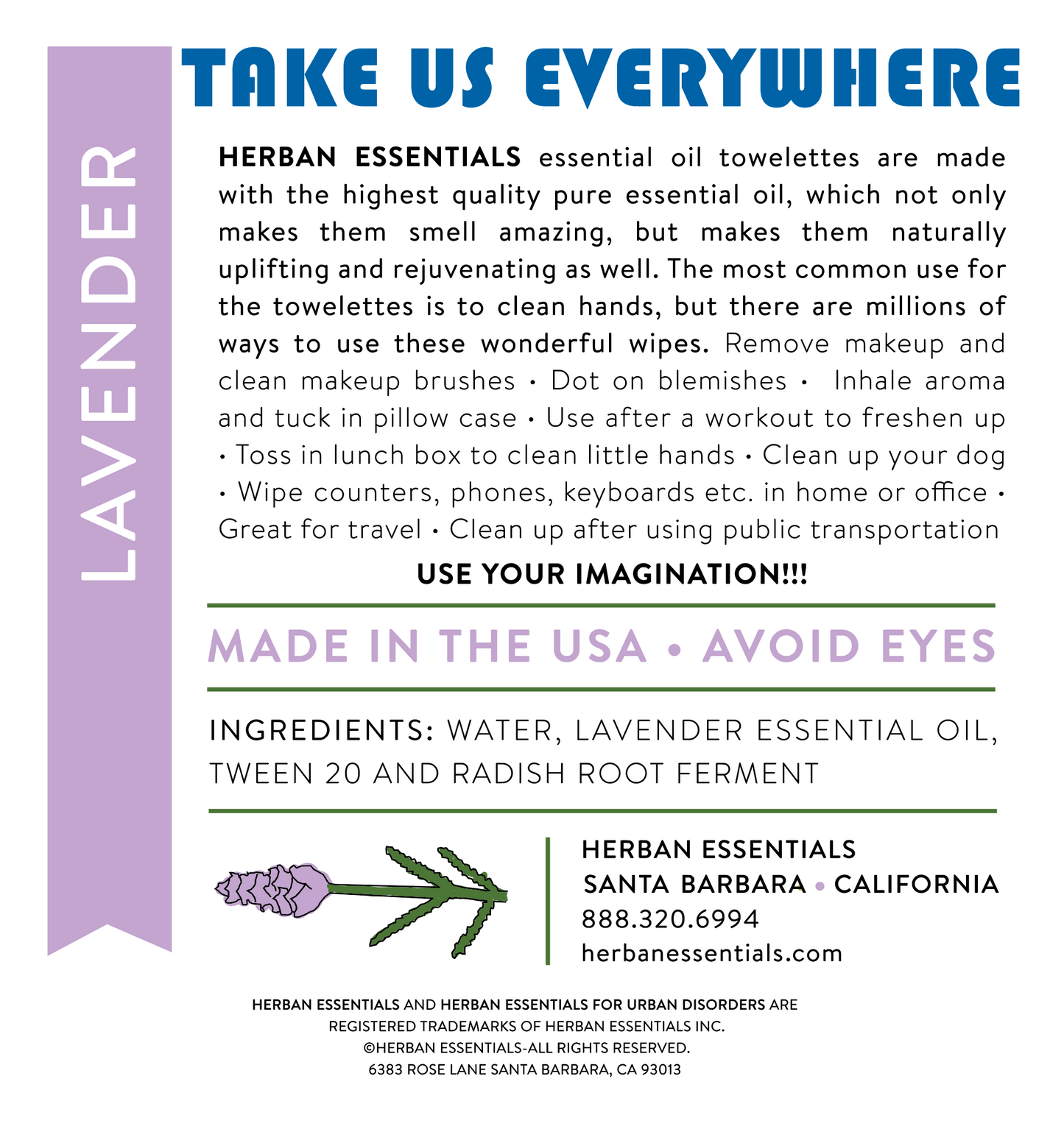 Essential Oil Towelettes | HERBAN ESSENTIALS