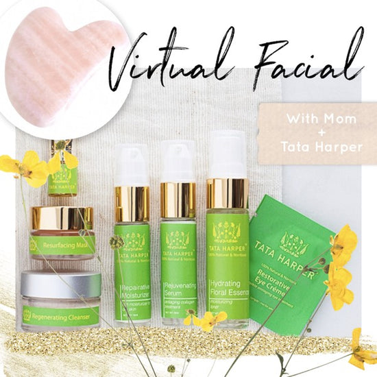 Virtual Tata Harper Facial with MOM on HER Day!