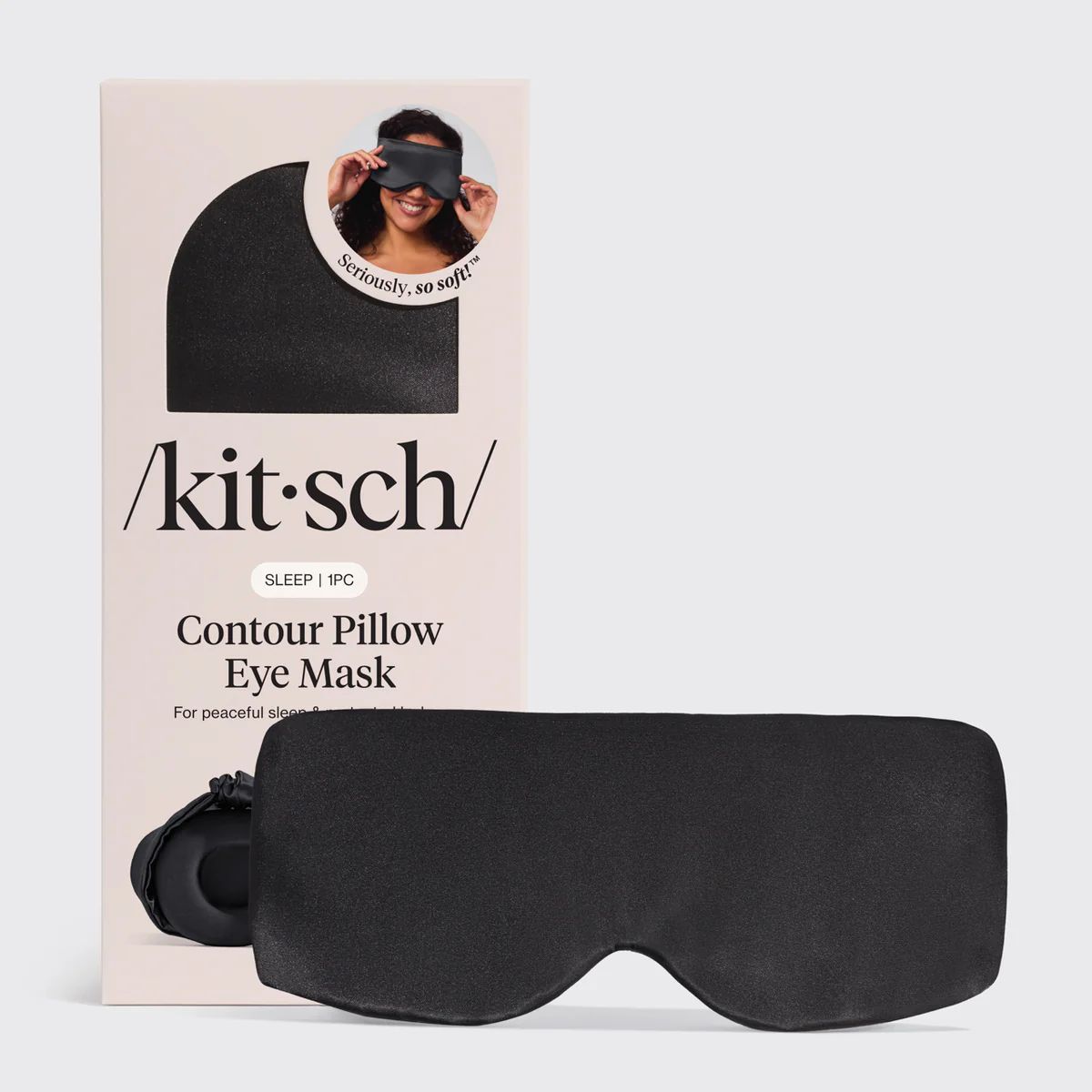Charcoal Contour Pillow Eye Mask | KITSCH