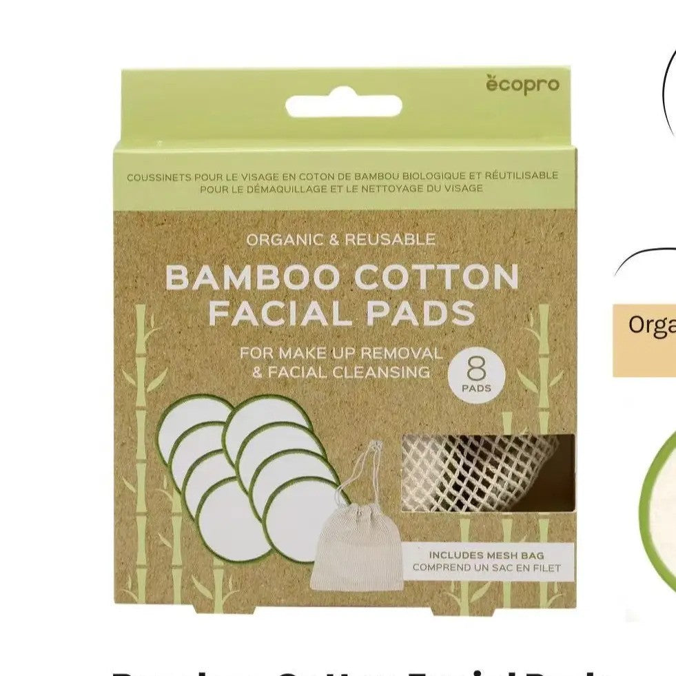 Bamboo Cotton Facial Pad (Organic & Reusable) 8pcs/pk | LINDO