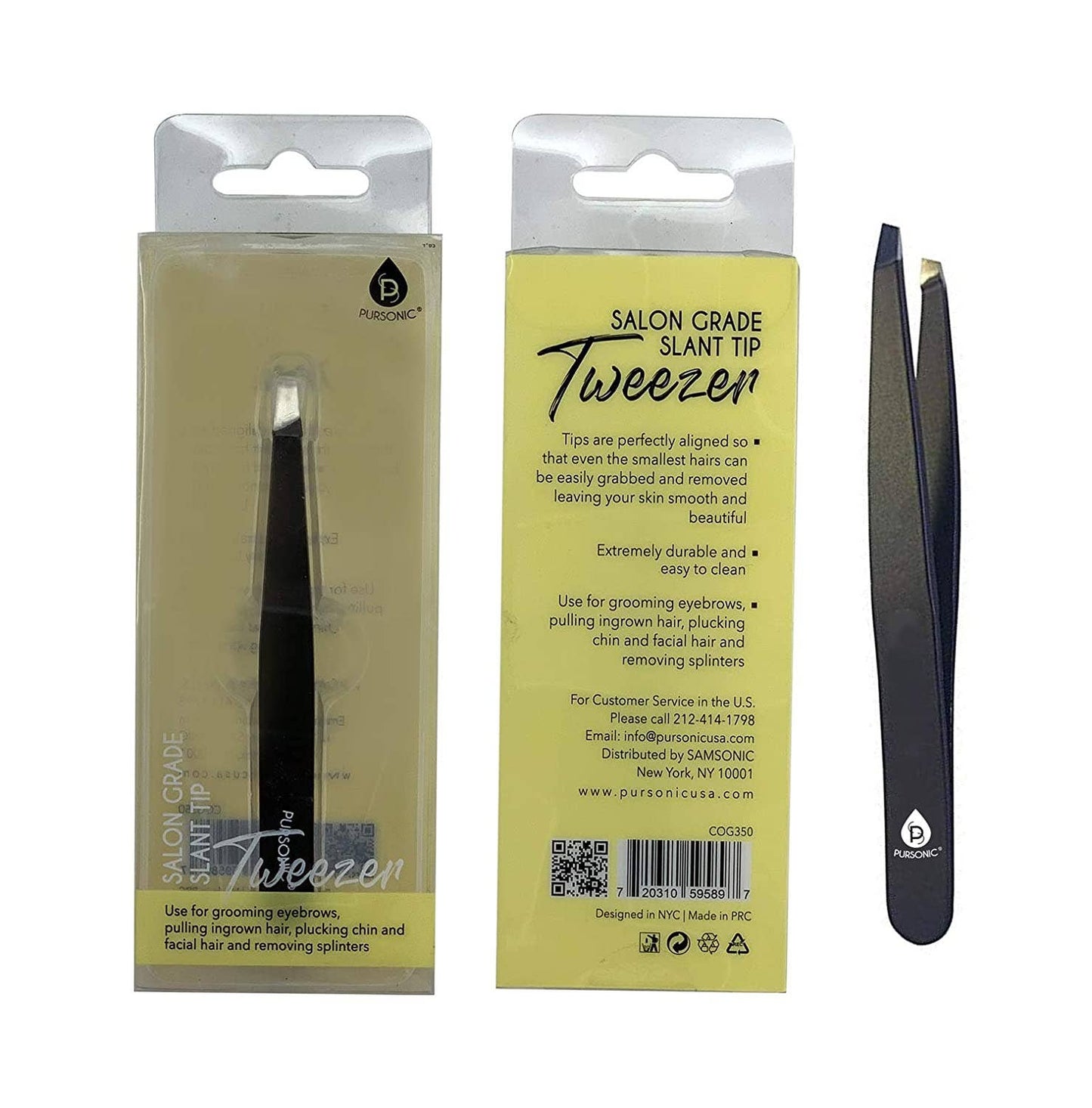 Professional Slant Tip Tweezers