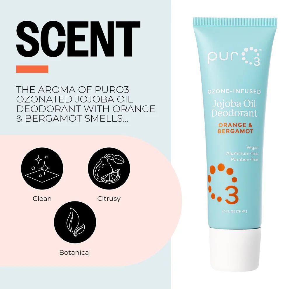 Ozonated Oil Deodorant - Jojoba W/Orange & Bergamot | PURO3