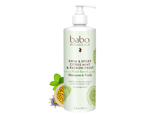 BABO BOTANICALS | Swim & Sport Citrus Mint & Passion Fruit Shampoo & Wash - 16oz