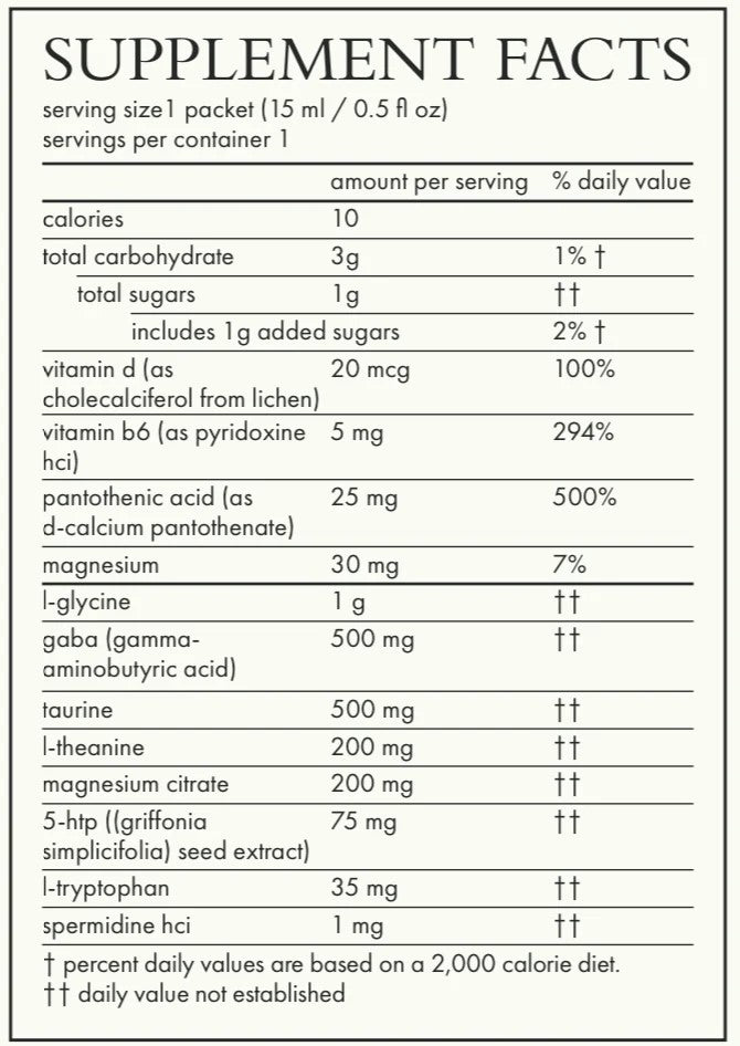 AGENT NATEUR | Calm (Beauty) Spermidine & Taurine Daily Supplement