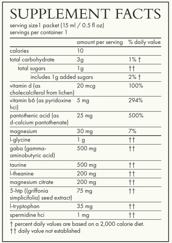 AGENT NATEUR | Calm (Beauty) Spermidine & Taurine Daily Supplement