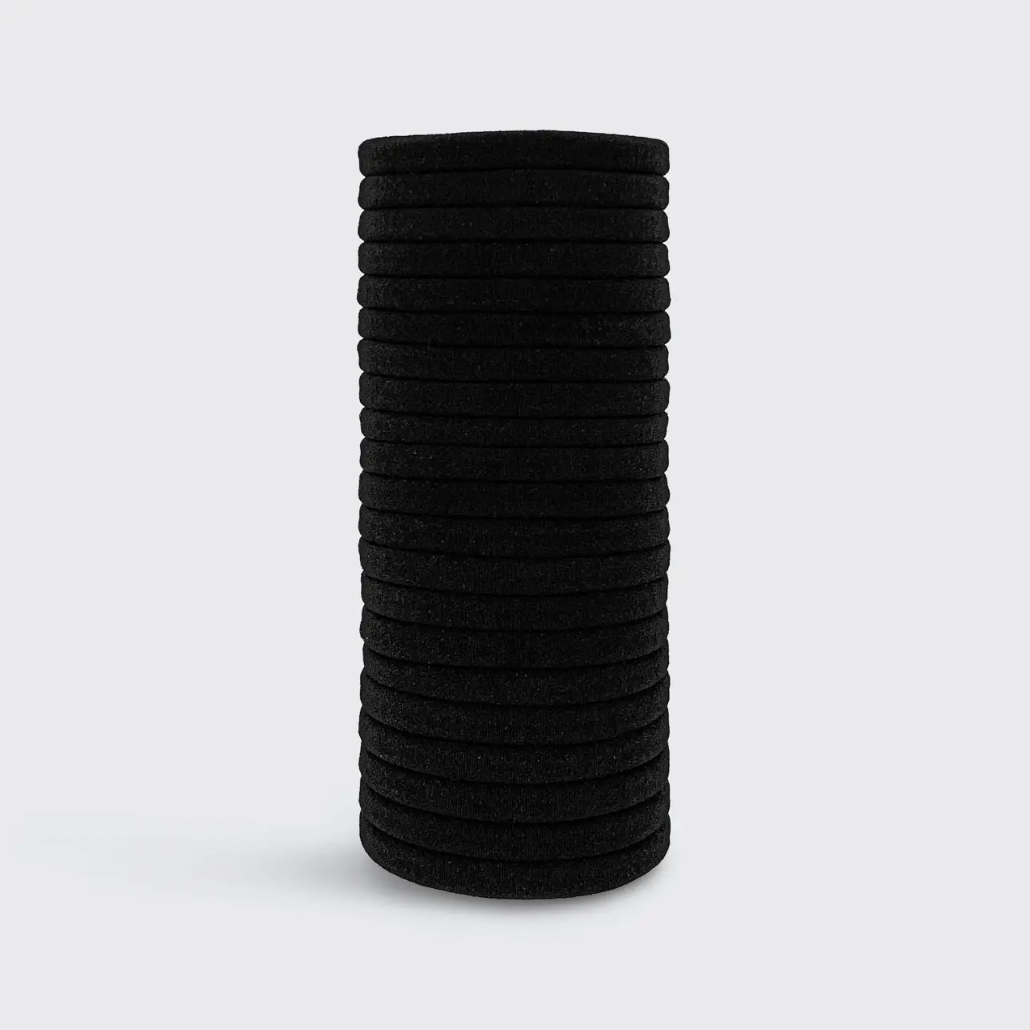 KITSCH Eco-Friendly Nylon Elastics 20pc set - Black