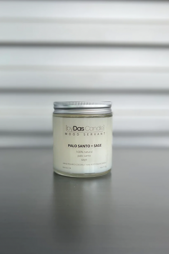 Load image into Gallery viewer, MOOD SERVANT | Organic Candle + Body Balm | Palo Santo and Sage

