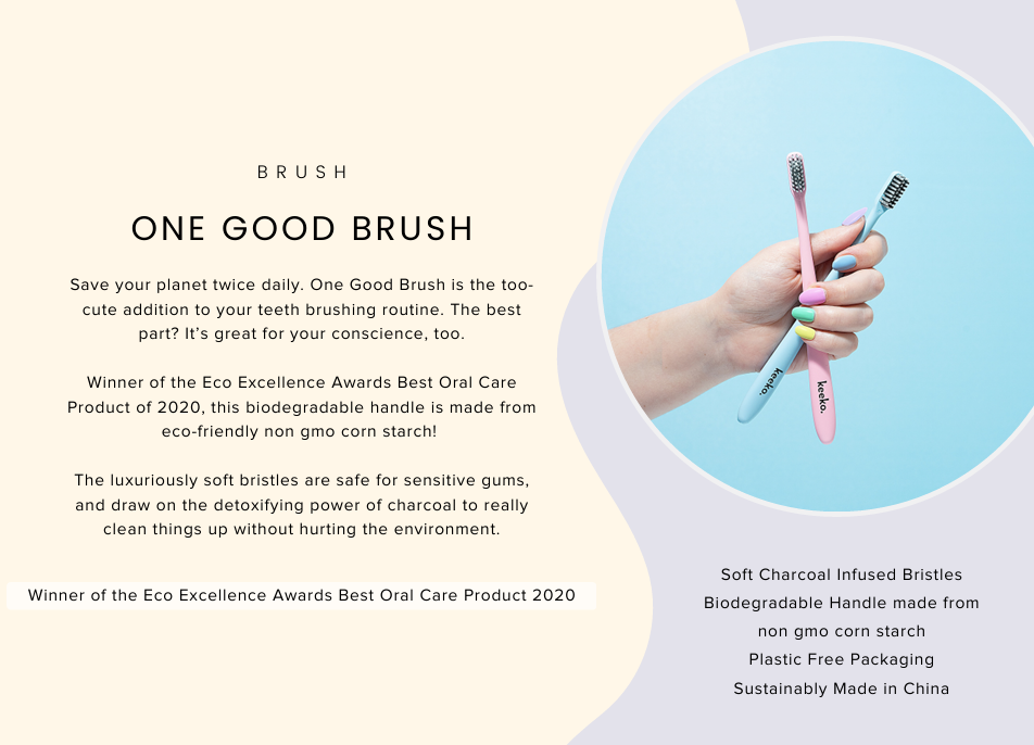 KEEKO | One Good Brush - Biodegradable Toothbrush