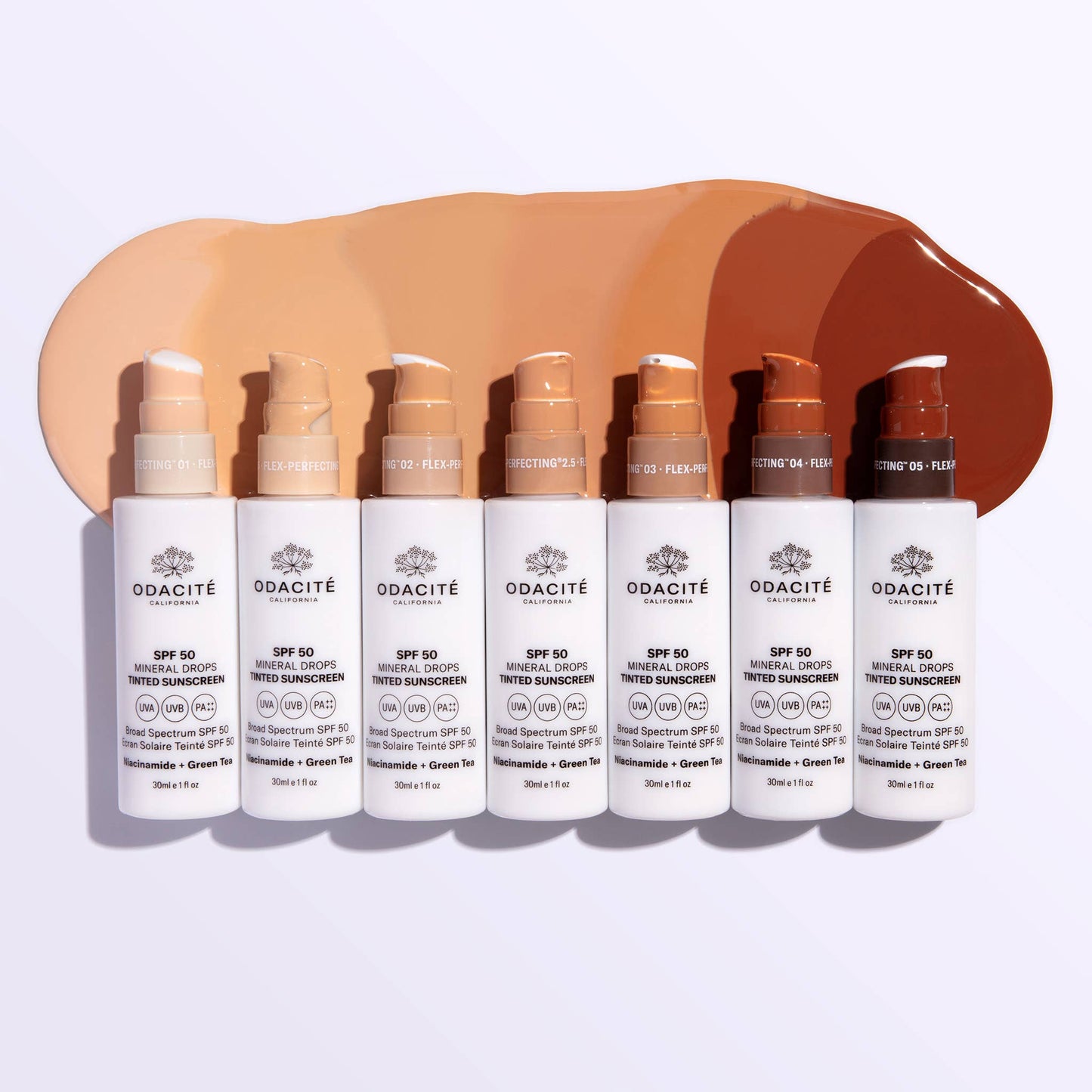 SPF 50 Mineral Drops Tinted Sunscreen | ODACITE
