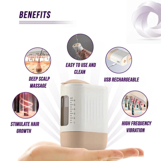 Electric Oil Applicator and Vibration Scalp Massager | ETERUS ROOTS the Beauty Underground Electric Oil Applicator and Vibration Scalp Massager | ETERUS ROOTS the Beauty Underground