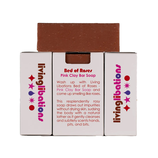 LIVING LIBATIONS | Bed of Roses - Pink Clay Bar Soap