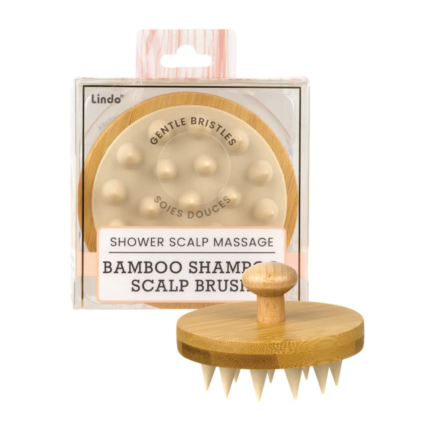 Lindo Round Dry Bamboo Brush Body Scrubber - The Burlap Buffalo
